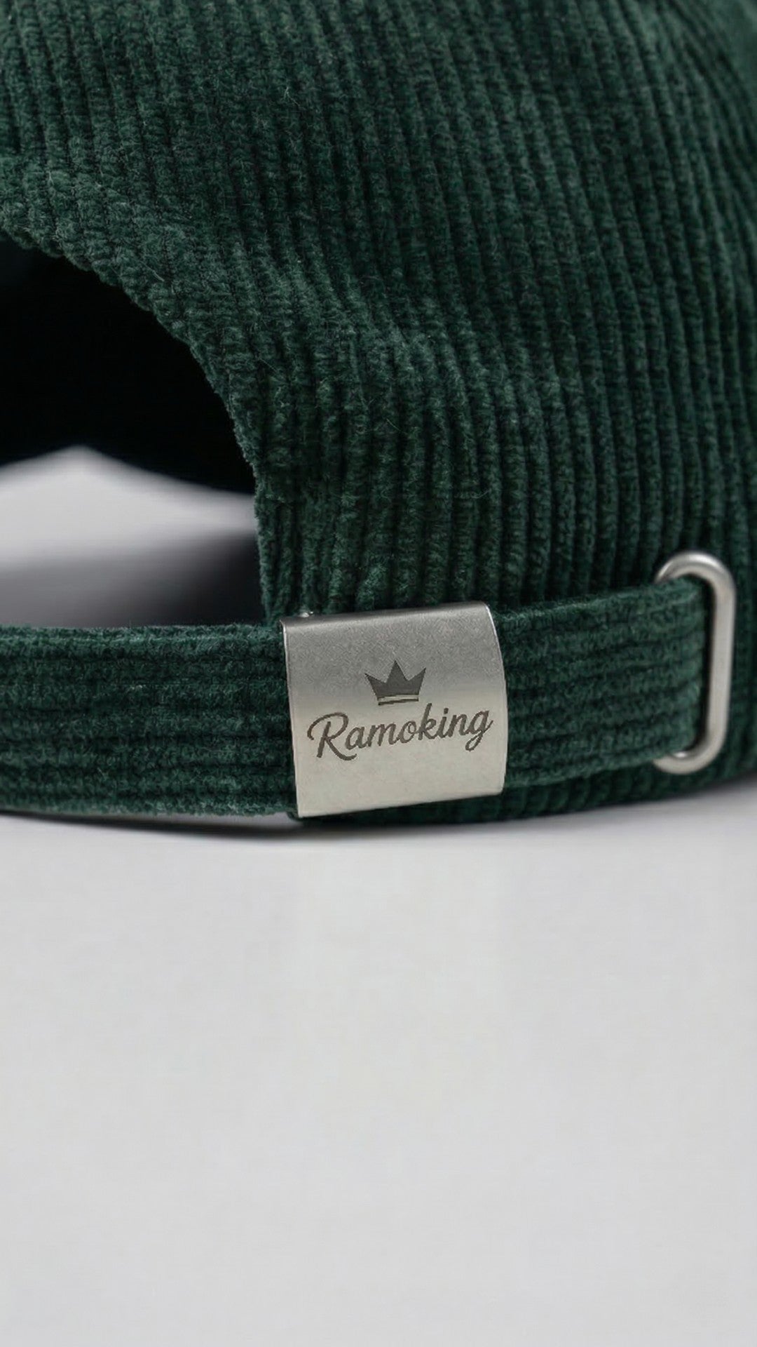 Ramoking Green Bismillah Embroidery Corduroy Cap