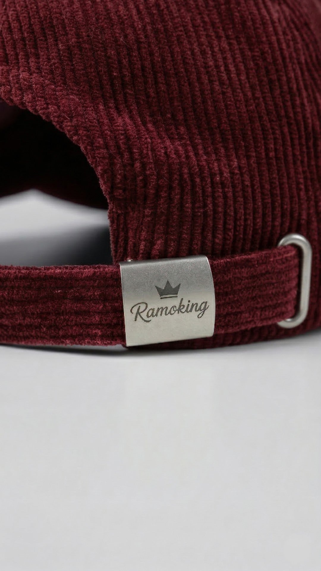Ramoking Red Bismillah Embroidery Corduroy Cap